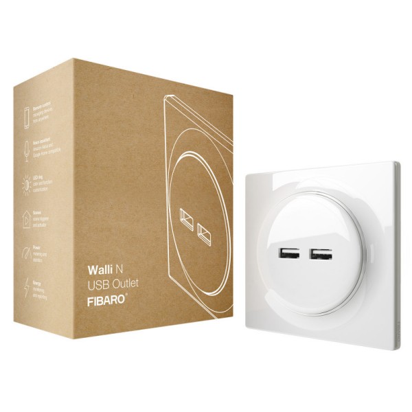 FIBARO Walli N USB Vtičnica 5